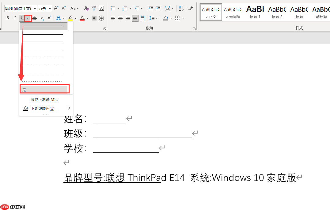 word下划线怎么延长 word下划线怎么删除