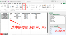 excel翻译功能怎么用 excel翻译成英文的公式