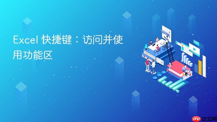 excel 快捷键：访问并使用功能区