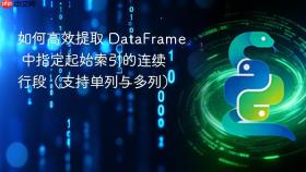 如何高效提取 DataFrame 中指定起始索引的连续行段(支持单列与多列)