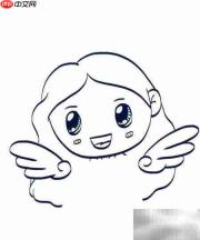 彩色小天使简笔画教程