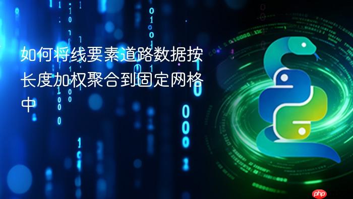 如何将线要素道路数据按长度加权聚合到固定网格中