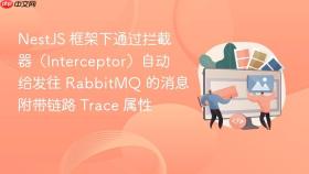 NestJS 框架下通过拦截器（Interceptor）自动给发往 RabbitMQ 的消息附带链路 Trace 属性