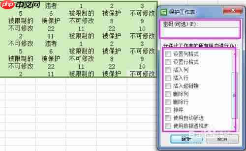 如何设置Excel保护工作表防止修改