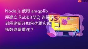 Node.js 使用 amqplib 库建立 RabbitMQ 连接遇到网络断开如何优雅实现指数退避重连？