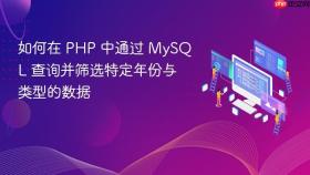 如何在 PHP 中通过 MySQL 查询并筛选特定年份与类型的数据
