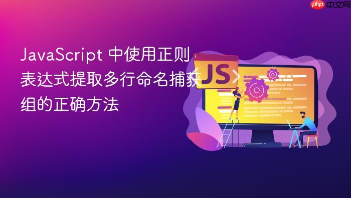 JavaScript 中使用正则表达式提取多行命名捕获组的正确方法