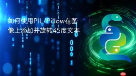 如何使用PIL/Pillow在图像上添加并旋转45度文本
