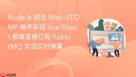 Node.js 结合 Web-STOMP 插件实现 Vue/React 前端直接订阅 RabbitMQ 实现实时弹幕