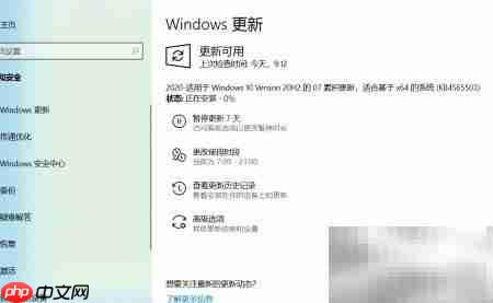 Win10 20H2 07月更新指南