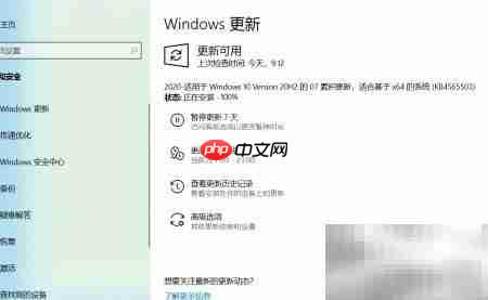 Win10 20H2 07月更新指南