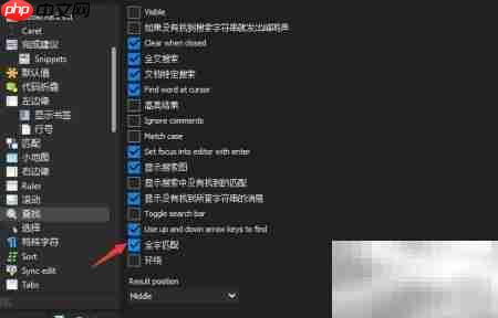 Text Editor Pro全字匹配开启方法