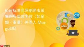 如何标准化网络爬虫采集的多单位字段(如金额、重量)并写入 MongoDB