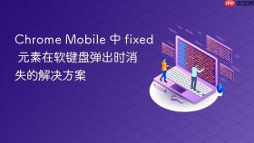 Chrome Mobile 中 fixed 元素在软键盘弹出时消失的解决方案