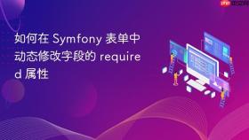 如何在 Symfony 表单中动态修改字段的 required 属性
