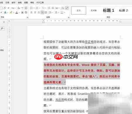 用格式刷快速复制文本格式