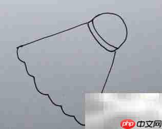 羽毛球简笔画教程