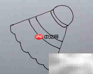 羽毛球简笔画教程