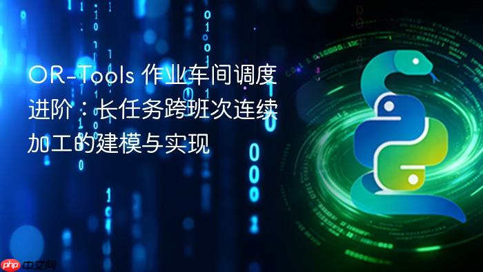 OR-Tools 作业车间调度进阶:长任务跨班次连续加工的建模与实现