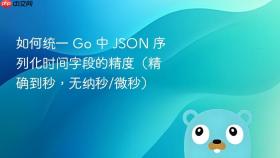 如何统一 Go 中 JSON 序列化时间字段的精度(精确到秒,无纳秒/微秒)
