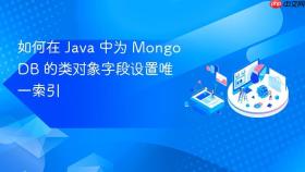 如何在 Java 中为 MongoDB 的类对象字段设置唯一索引