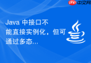 Java 中接口不能直接实例化，但可通过多态引用实现类对象