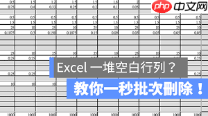 如何在Excel中一次删除所有空行