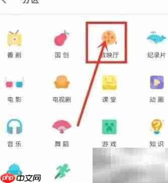 哔哩哔哩放映室进入方法