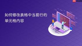 如何修改表格中当前行的单元格内容