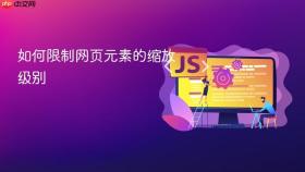 如何限制网页元素的缩放级别