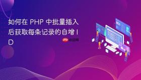 如何在 PHP 中批量插入后获取每条记录的自增 ID