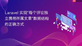 Laravel 实现“每个评论独立携带所属文章”数据结构的正确方式