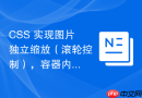 CSS 实现图片独立缩放（滚轮控制），容器内其他元素尺寸保持不变
