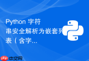 Python 字符串安全解析为嵌套列表（含字母标识符处理）