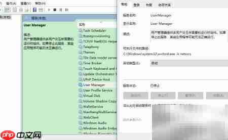 User Manager禁用修复方案