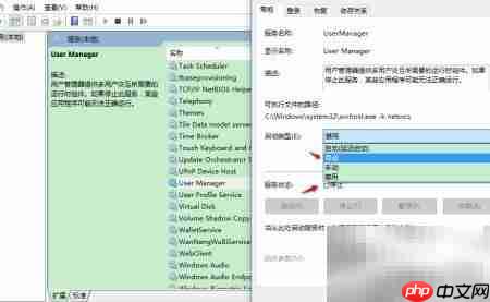 User Manager禁用修复方案