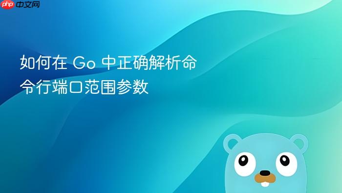 如何在 Go 中正确解析命令行端口范围参数