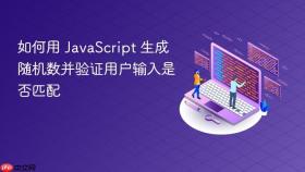 如何用 JavaScript 生成随机数并验证用户输入是否匹配
