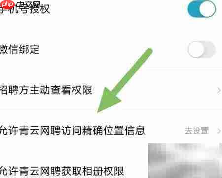 青云网聘如何开启精确位置权限
