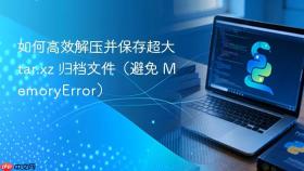 如何高效解压并保存超大 tar.xz 归档文件(避免 MemoryError)