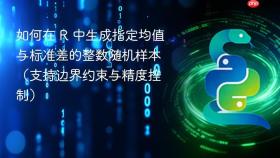 如何在 R 中生成指定均值与标准差的整数随机样本（支持边界约束与精度控制）
