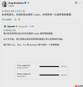 OpenAI开启Codex推广活动，邀请好友即可重置使用额度