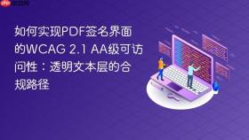 如何实现PDF签名界面的WCAG 2.1 AA级可访问性：透明文本层的合规路径
