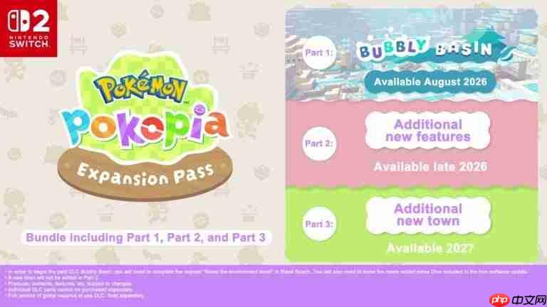 《宝可梦:Pokopia》免费更新!三弹DLC将陆续推出