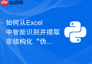 如何从Excel中智能识别并提取非结构化“伪表格”数据