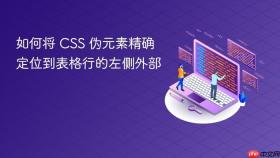 如何将 CSS 伪元素精确定位到表格行的左侧外部