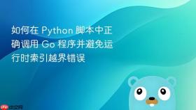 如何在 Python 脚本中正确调用 Go 程序并避免运行时索引越界错误