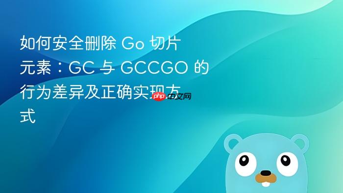 如何安全删除 Go 切片元素:GC 与 GCCGO 的行为差异及正确实现方式