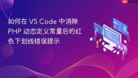 如何在 VS Code 中消除 PHP 动态定义常量后的红色下划线错误提示
