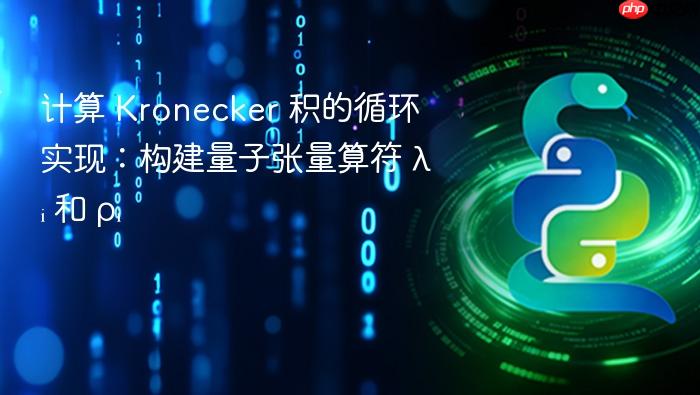 计算 Kronecker 积的循环实现:构建量子张量算符 λᵢ 和 ρᵢ